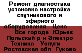 Ремонт,диагностика,установка,настройка спутникового и эфирного оборудования › Цена ­ 900 - Все города, Юрьев-Польский р-н Электро-Техника » Услуги   . Ростовская обл.,Гуково г.